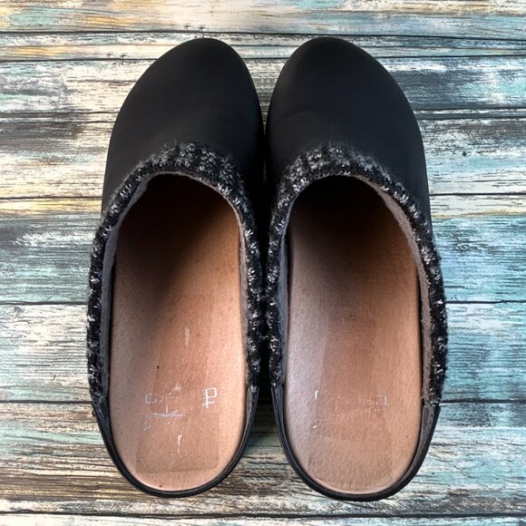 Dansko Bev Clogs Womens 10.5-11 Black Nubuck Leather Slip On Casual Comfort Shoe - Picture 6 of 12